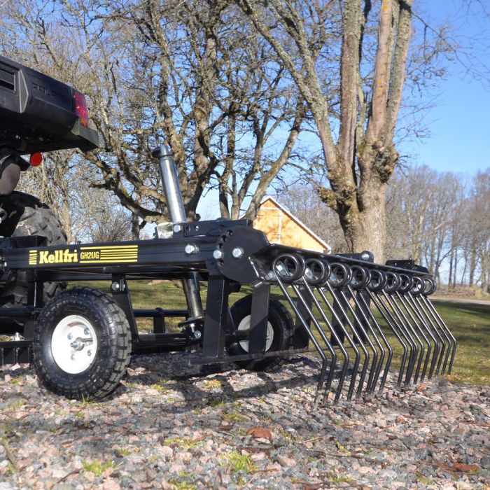 ATV Yard Harrow with adjustable chassis and tow