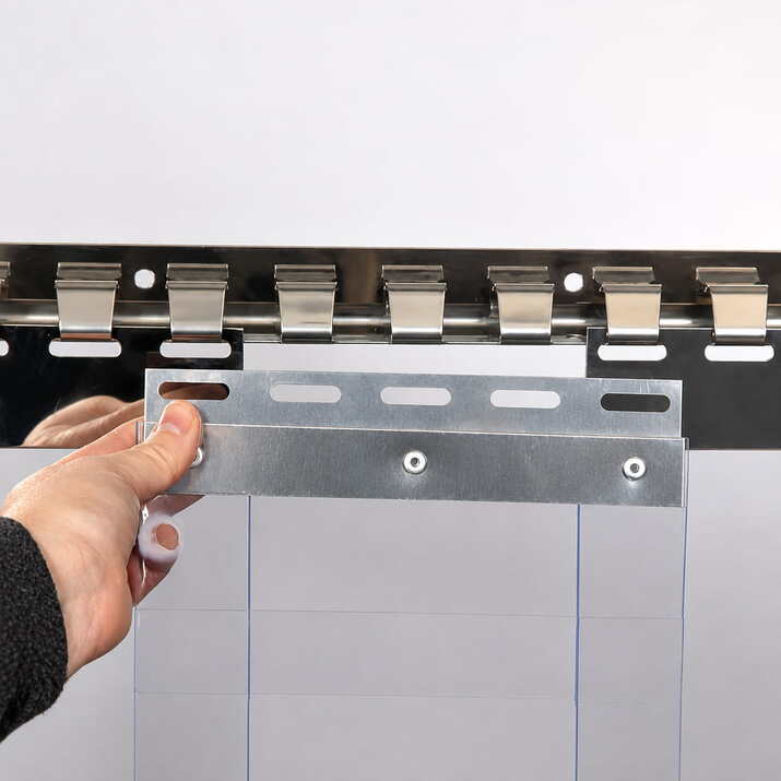Mounting bracket for PVC strip curtain 200 mm