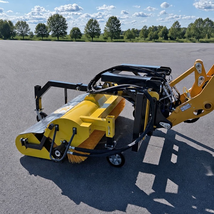 Sweeper with collector, bolted Three-point attachment
