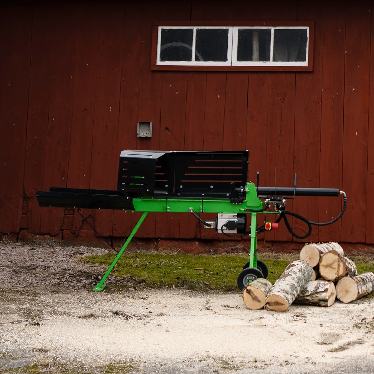 Firewood splitter, electric-powered 7 tonnes, 70 cm