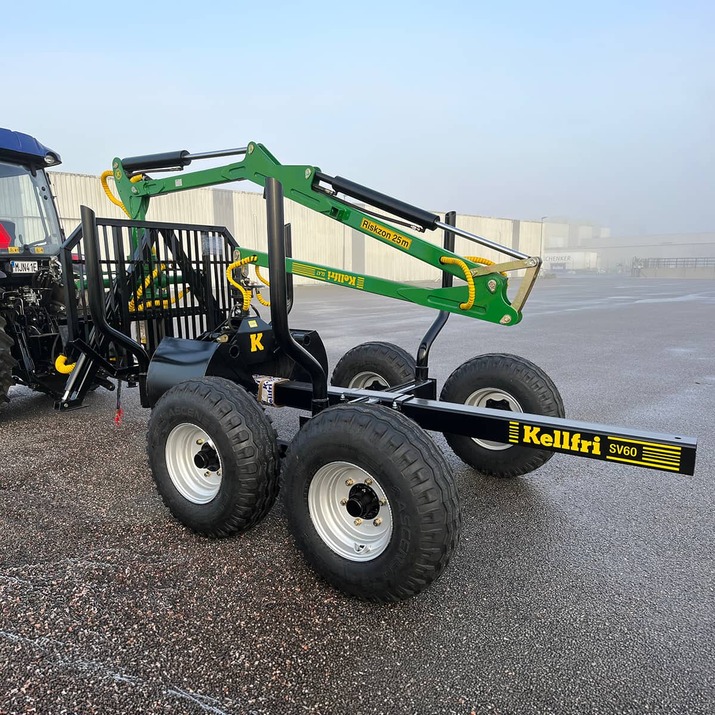 Grapple bucket for forestry trailer, 55 cm