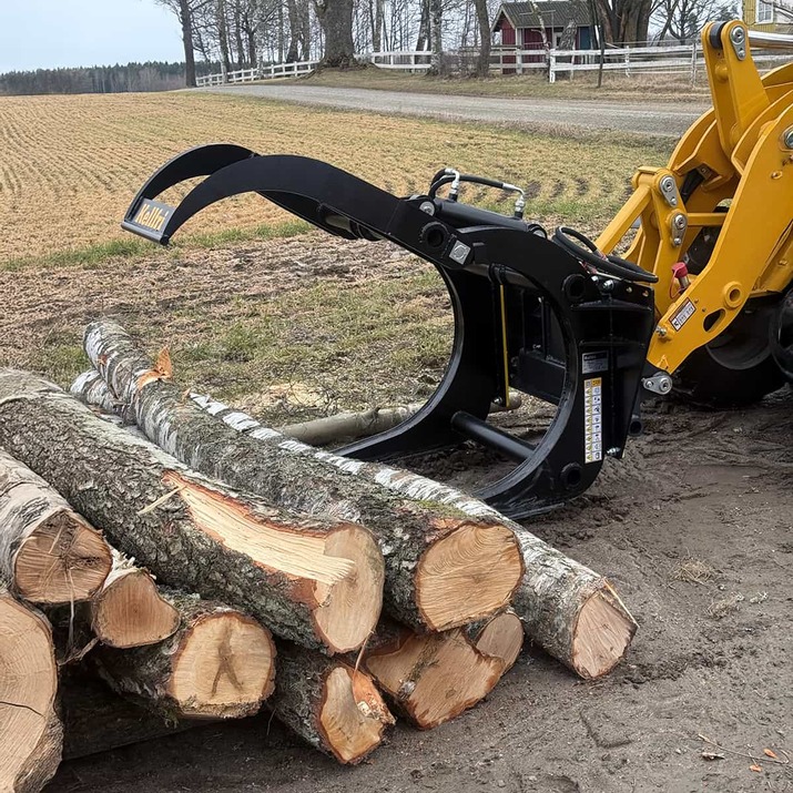 Timber grapple for frontloaders, bolted Euro attachment 