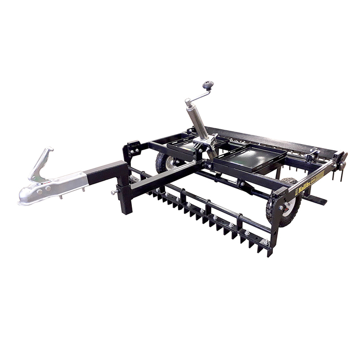 ATV Yard Harrow with adjustable chassis and tow