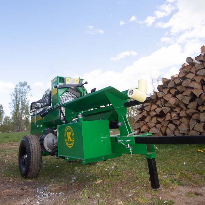 Log cutter and splitter, electric-powered