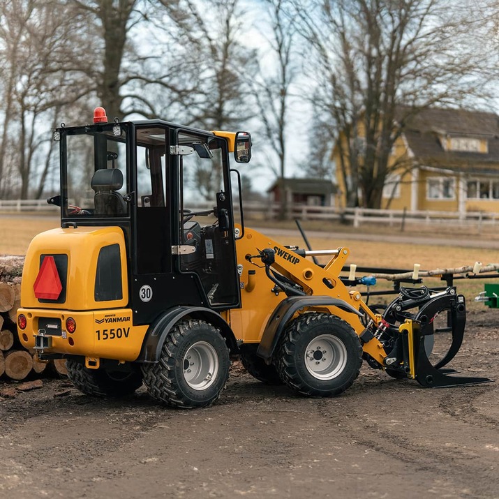 Timber grapple for frontloaders, bolted Euro attachment 