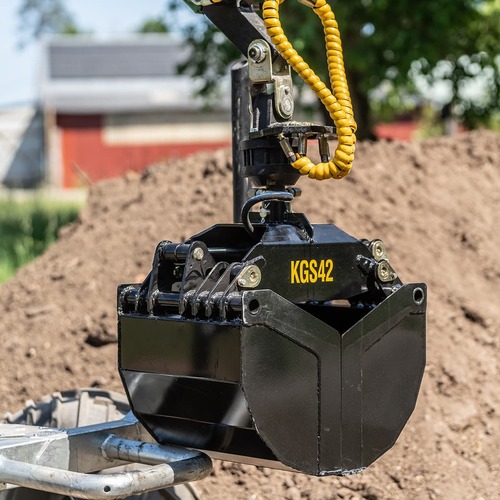 Grapple bucket for ATV Forestry trailer