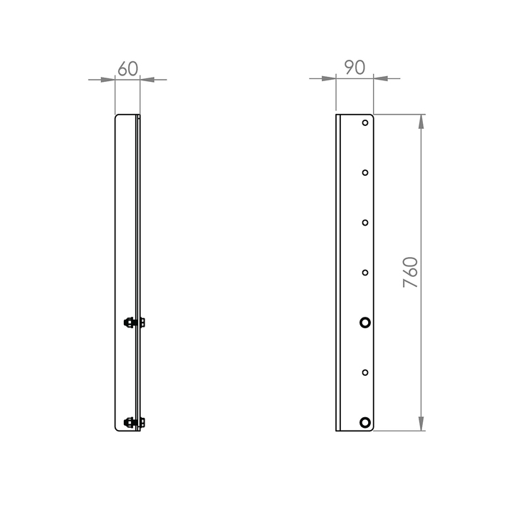 Bale spike frame, extension