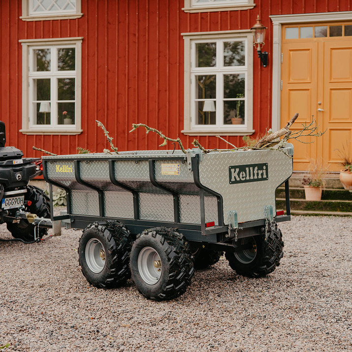 Tipping trailer ATV 1,420 kg with electrical hydraulic tipper