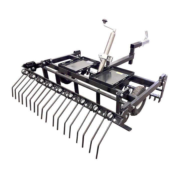 ATV Yard Harrow with adjustable chassis and tow