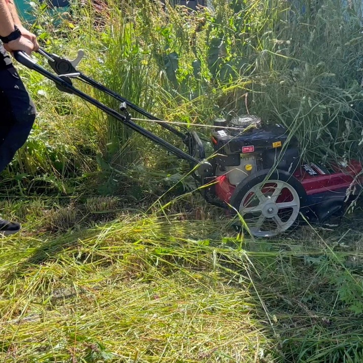 Wheeled grass trimmer