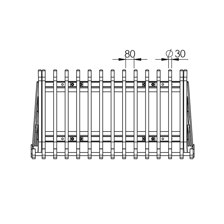 Stone sorting fork 1.5 m, bolted Euro attachment 