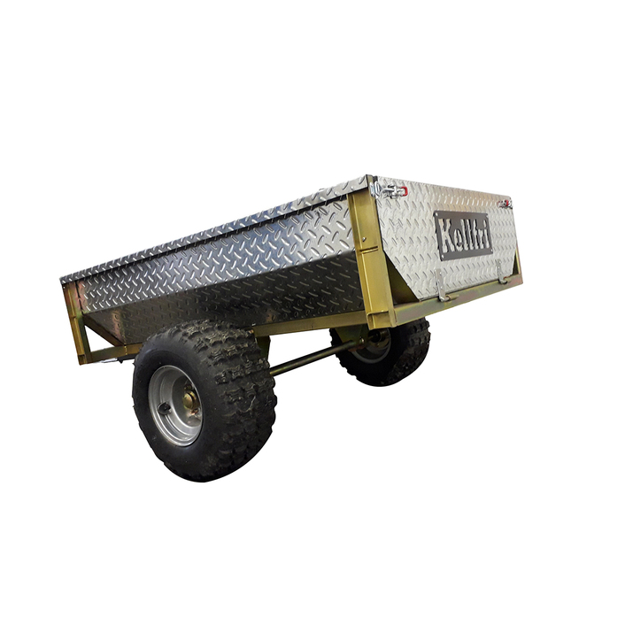 Tipping trailer ATV 500 kg with galvanized tread plate