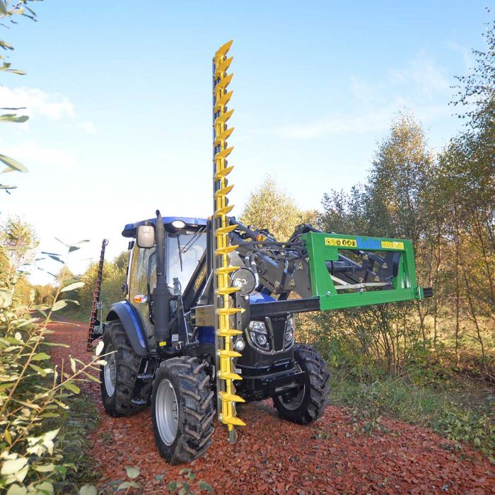 Hedge trimmer for frontloaders with bolted Euro attachment