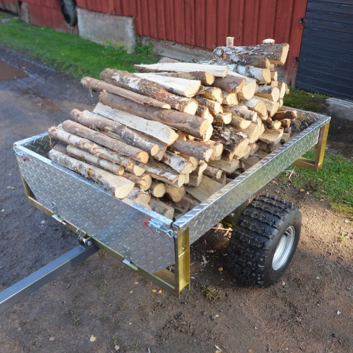 Tipping trailer ATV 500 kg with galvanized tread plate