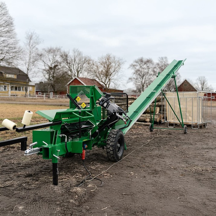 Log cutter and splitter, electric-powered