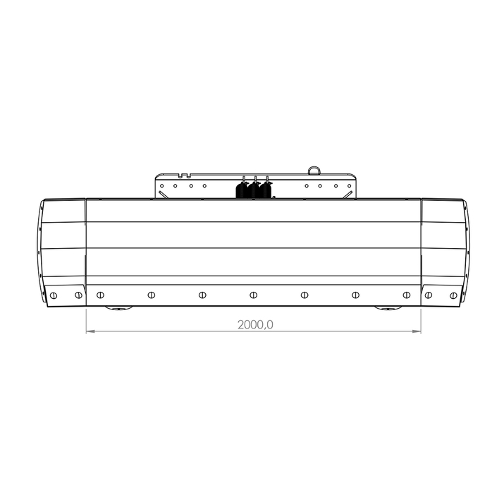 Snow plough 2,5 m, bolted large BM attachment