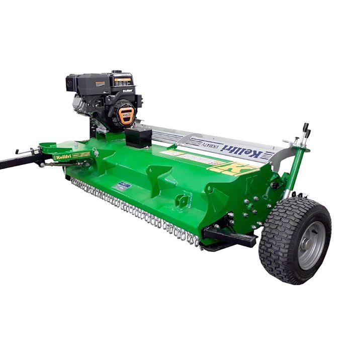 ATV flail mower, with flap and electrical start-up, 1.5 m, 18 hp