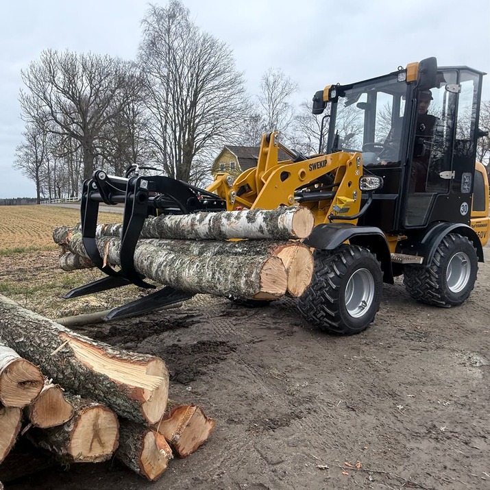 Timber grapple for frontloaders, bolted Euro attachment 